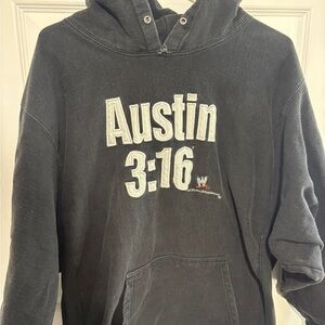 Austin 3:16 Black Hoodie WWE Vintage Steve and Barry’s